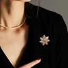 Snowflake Zircon Brooch Fashion Elegant Women Alloy Brooches Clothes Pins Accessories Party Wedding Gifts