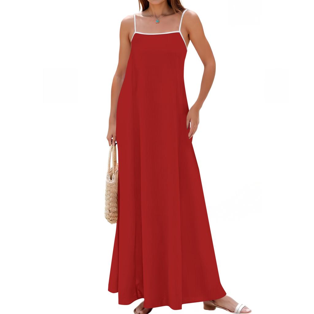 Damen Casual Fashion V-Ausschnitt Langarm Blumendruck Langes Kleid