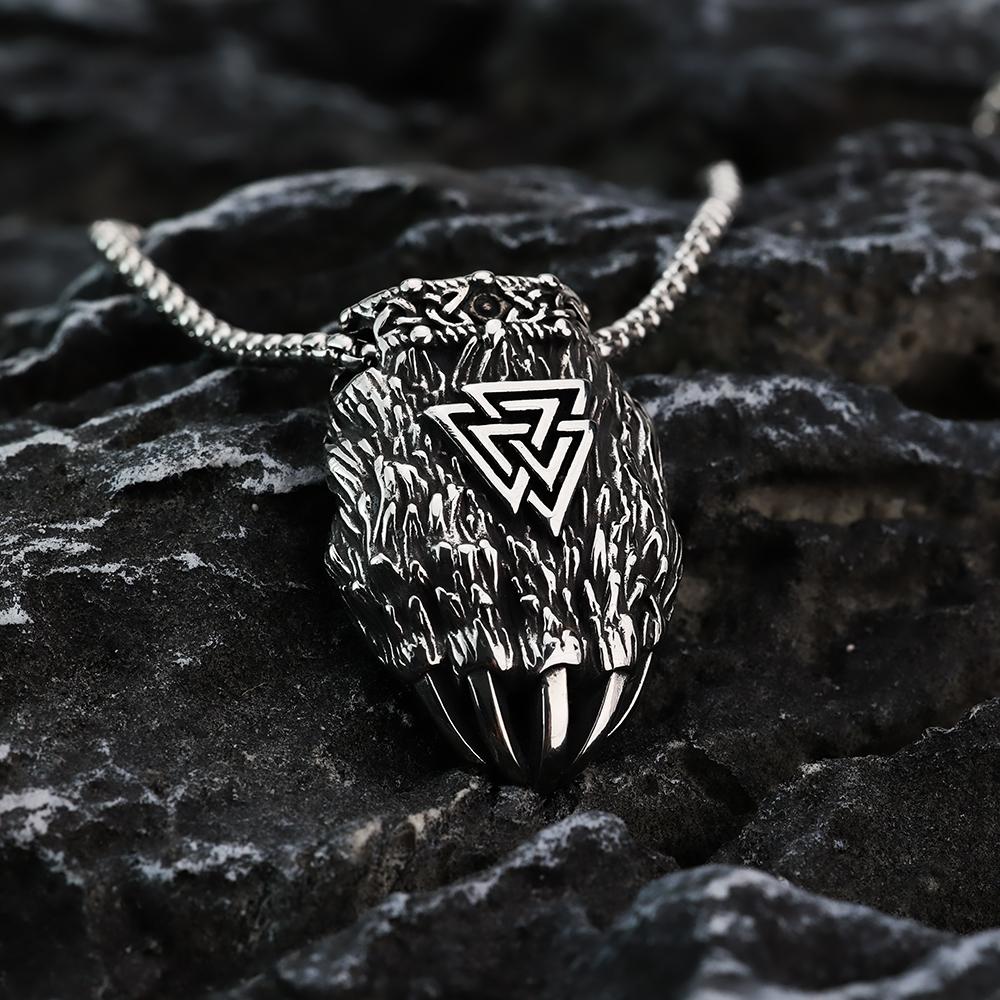 Rune Titanium Steel Pendant European and American Odin Pendant Men's Creative Hip Hop Stainless Steel Pendante