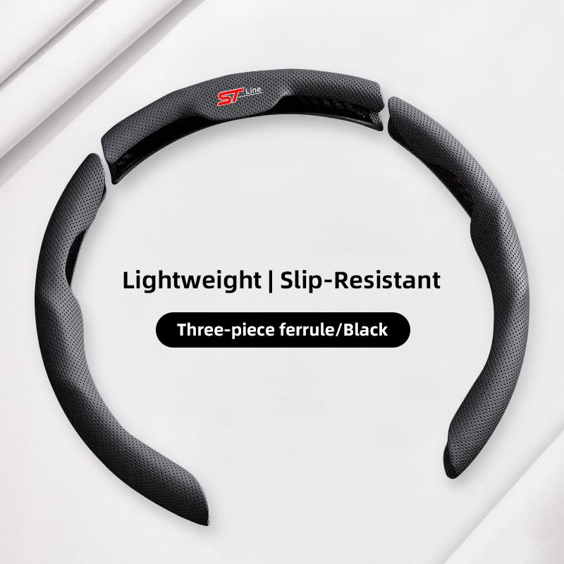 Car Steering Wheel Cover Protection Case Anti Slip Breathable Protector For Ford ST Line Focus Mustang Fiesta Puma Ranger Kuga