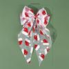 1pcs Christmas Tulle Bow Hair Clips Santa Hat Santa Claus Print Large Mesh Haipins for Women Girl Xmas Headwear Hair Accessories
