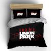 Siluetas, texto "Linkin Park". Juegos de cama Juegos de fundas nórdicas Fundas nórdicas Fundas de almohada(1 * Funda de edredón 2 * Fundas de almohada sin relleno de edredón)