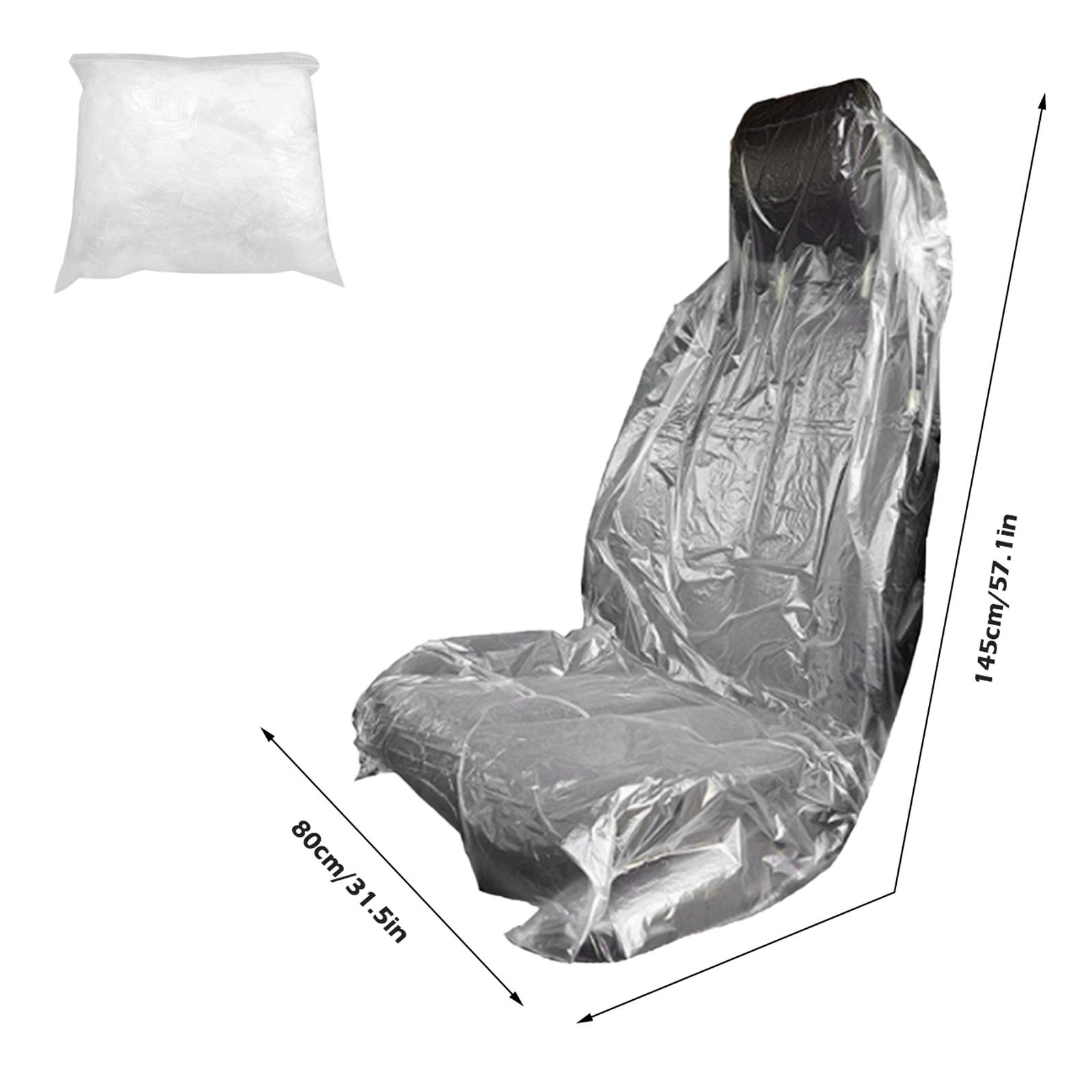 20/60PCS Waterproof Car Seat Cover Disposable Plastic Clear Protective Films Waterproof Oil-Proof Dust-Proof For Airplane Seat