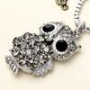 Fashionable Long Owl Pendant Sweater Necklace In Titanium Steel For Stylish Outfits