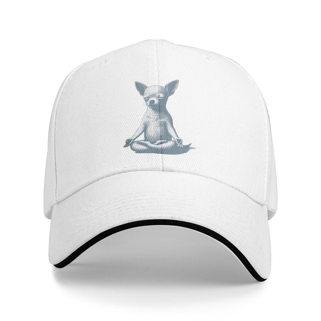 Summer Casual Baseball Cap Chihuahua Yoga Meditation Outdoor Sports Trucker Hat For Female Male Adjustable Trendy Snapback Cap