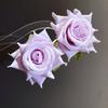 Cloth Floral Stud Earrings Solid Color Drop Earrings Elegant Rose Flower Earrings  Beach