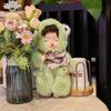 Cloveray Mini Animal Doll Set of 4 and Fox Fixed Style with Designer Outfits Cute Collection Perfect for Seasonal and Home Decor Rabbit, Sheep,