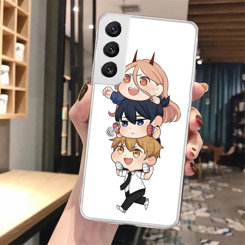 C-Chainsaw Mans Cute Soft Phone Case For Samsung Galaxy S24 S25 S23 S22 Ultra S21 Plus S20 FE S10 + S10E S25Ultra Pattern Capa