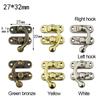 10PCS/bag Vintage Metal Hardware Furniture Wooden Box Leather Bag Hardware Decorative Latch Clasps Lock Padlock Hasp With Screws