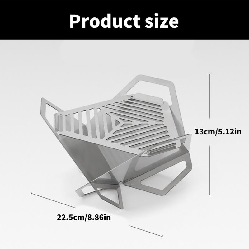 Portable Card Type Barbecue Stove Detachable Barbecue Grill Stainless Steels Camping BBQ Grill Rack Kitchen Accessories