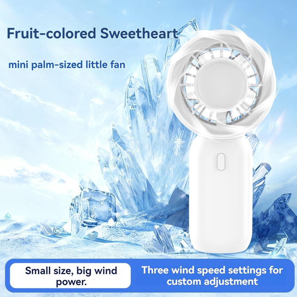 Summer Portable Mini Handheld Fan, 3 Levels High Air Volume Refrigeration Office Desktop Fan, Usb Rechargeable Battery Fan