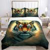 3pcs Tiger Print Duvet Cover Set, Cover For Bedroom Guest Room (1 Duvet Cover + 2 Pillowcase, Without Quilt),  yy250922135