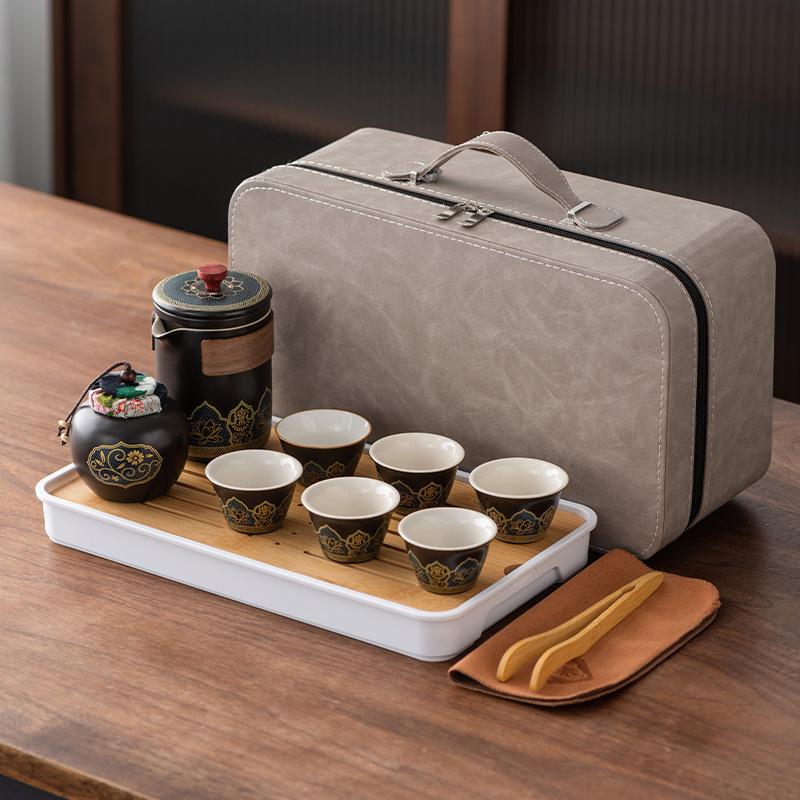 Travel Tea Set, Portable Bag, Express Cup, Outdoor Storage, Portable Tea Cup, Business Souvenir