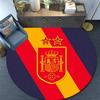 Spain National Football Team2 Round Area Rug,Carpet Rug for Living Room Bedroom Sofa Playroom Decor,Non-slip Floor Mat