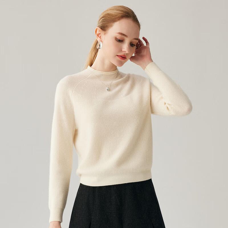 Zhaojun Women's 2025 A/W 100% Cashmere Half Turtleneck Sweater
