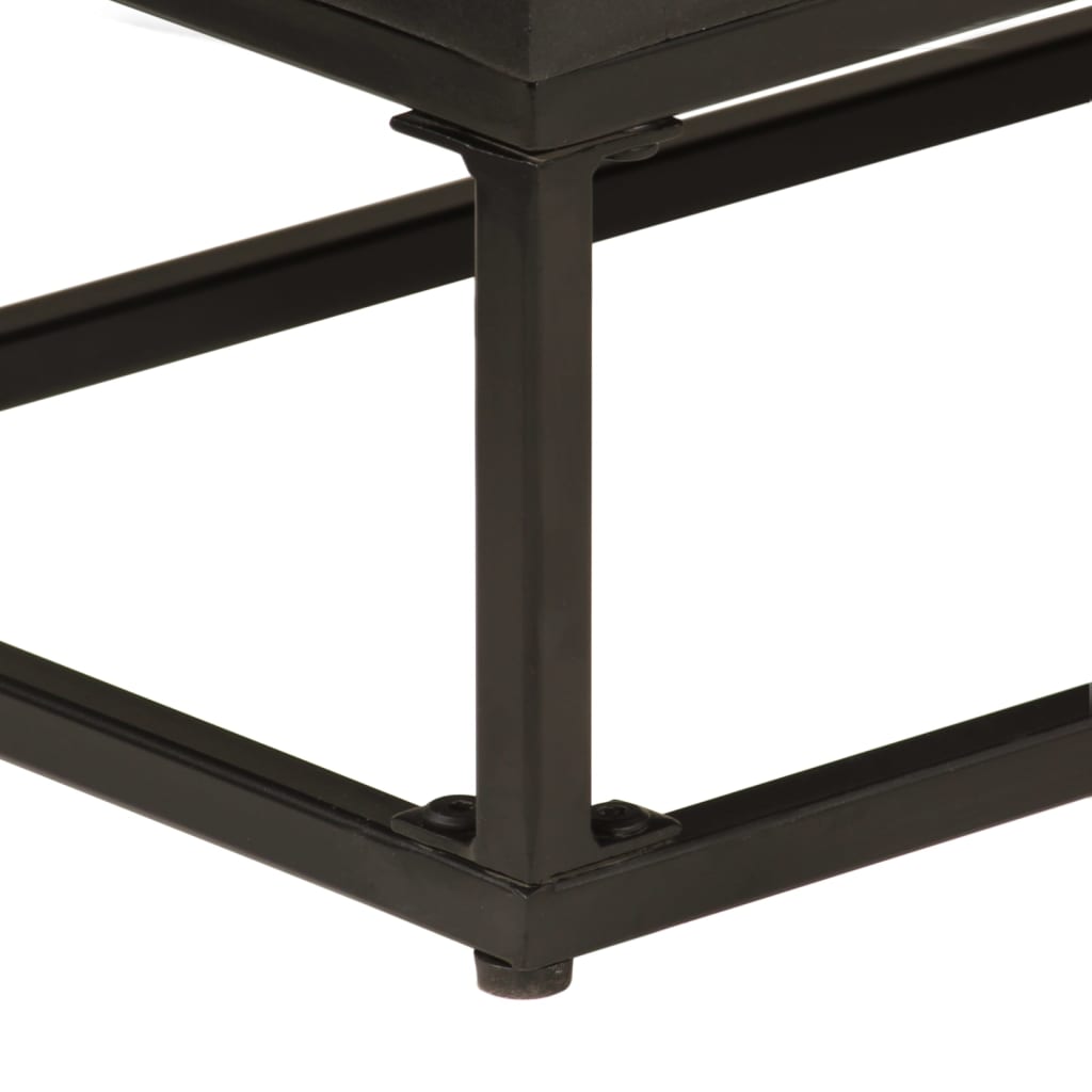 Sideboard Black 55 x 30 x 76 cm Solid Mango Wood and Iron