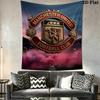 Manchester Crest Smoke Tapestry Wallmounted Fashion Print Home Decor Wall Covering Decoration Atmospheric Background Cloth