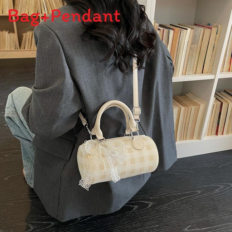 

Minimalist Synthetic Leather Cylinder Bag With Zipper Closure For Daily Use