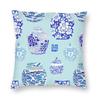 45x45cm Blaue Weide Chinesisches Blau-Weißes Porzellan Inspiriertes Kissenbezug Wohnzimmer Kissenbezug Quadratischer Kissenbezug Kissenhülle