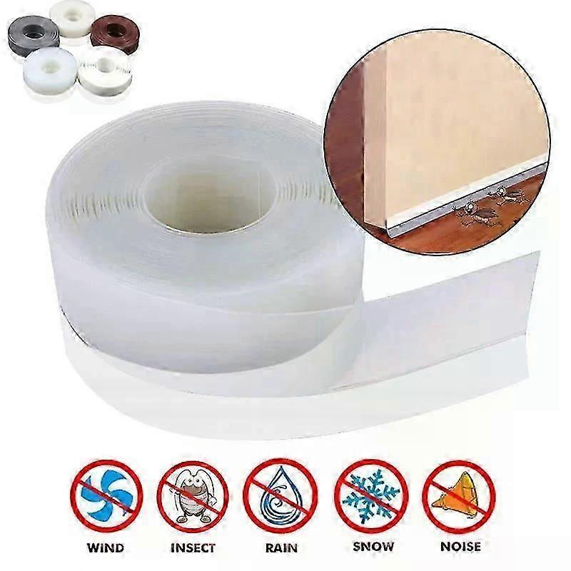 5M Door Bottom Seal Strip Weather Window Rubber Seal Weatherstrip Windproof Dust Self Adhesive Door Windshield Sealing Tape