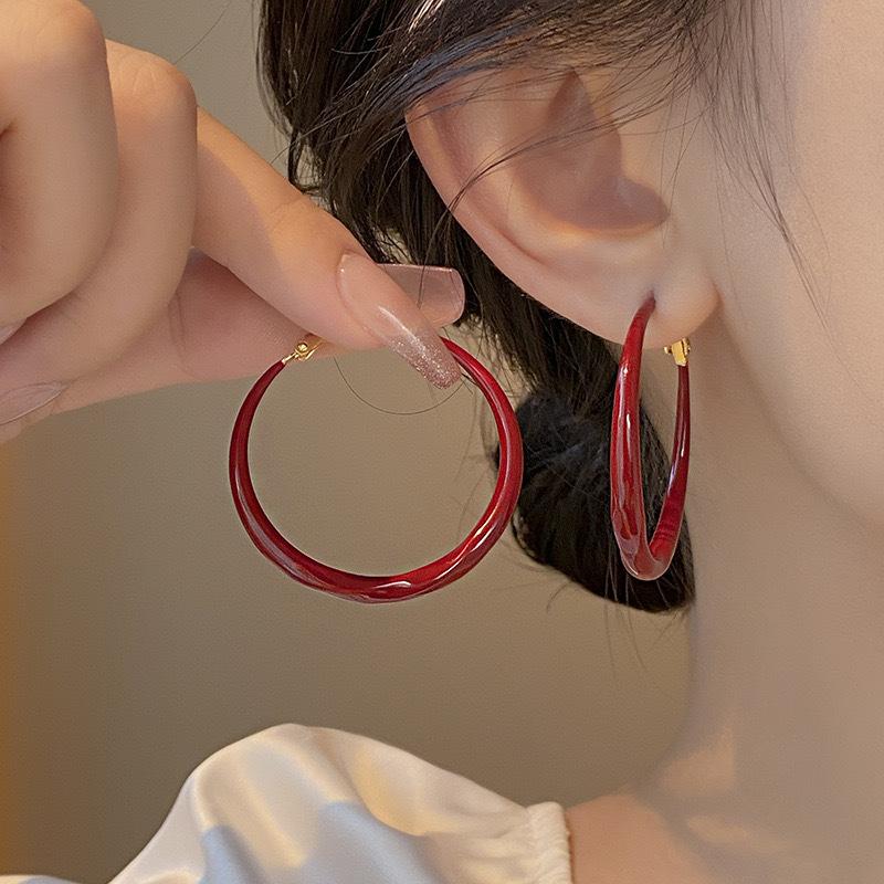 European and American Fashion High-end Atmospheric Earrings Trendy Cool Earrings Versatile Personalized Party Big Earrings Exquisite Commuter Earrings