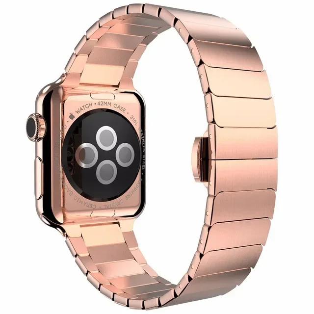 Stainless Steel Band for Apple Watch Ultra 2 49mm 46mm 45 44 42 Luxury Metal Frost Strap Bracelet for IWatch Series10 9 8 7 6 SE