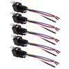 5 Stück Kfz-Relais-Kit 5-Pin 40A 12V Wasserdicht Kupferkontakt Auto-Relais-Kabelbaum