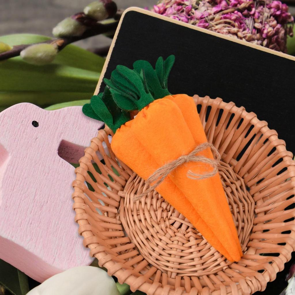 6x Easter Carrot Ornaments Party Decorations Costume Prop