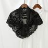 172*63cm Flower Embroidery Scarf Embroidery Lace Wedding Shawl Lace Triangle Scarf  for Women