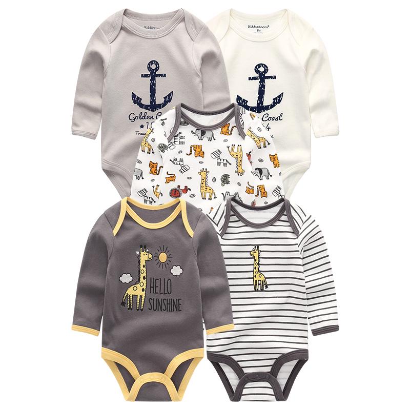 

Одежда для малышей, модные хлопковые комбинезоны с длинными рукавами для новорожденных мальчиков и девочек, комбинезоны с героями мультфильмов, 7 шт./компл., комбинезоны roupas de bebe 6M