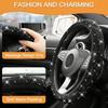 Bling Diamond Car Steering Wheel Cover Women, Rhinestone Steering Wheel Cover Girly, Bedazzled Girl Steering Wheel Cover Protect