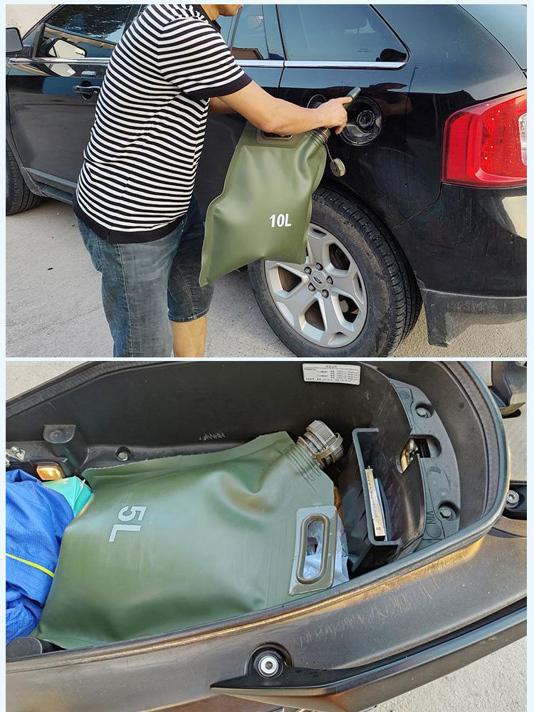 Portable car motorcycle soft oil bag, off-road gasoline tank, spare fuel tank, fuel tank, helicopter gasoline tank 10L 20L 30L 3L