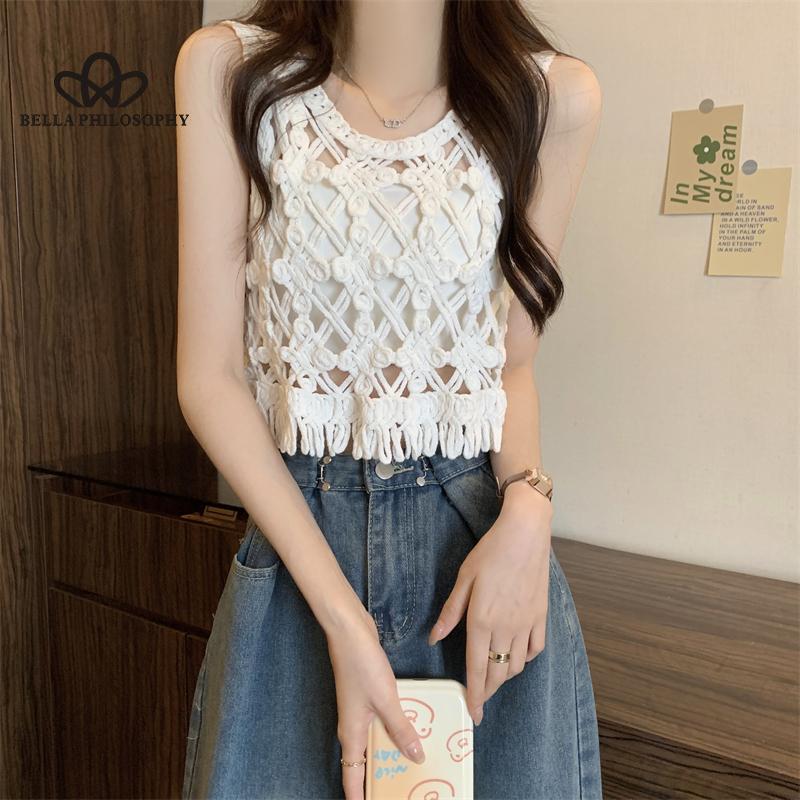 

Новый ретро ажурный жилет без рукавов, блузка, женская мода, летние повседневные топы на бретелях one size белый