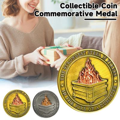 Dumpster Challenge Coin Dumpster Desk Accessories Double Sided Hilarious Medallion for Staff
