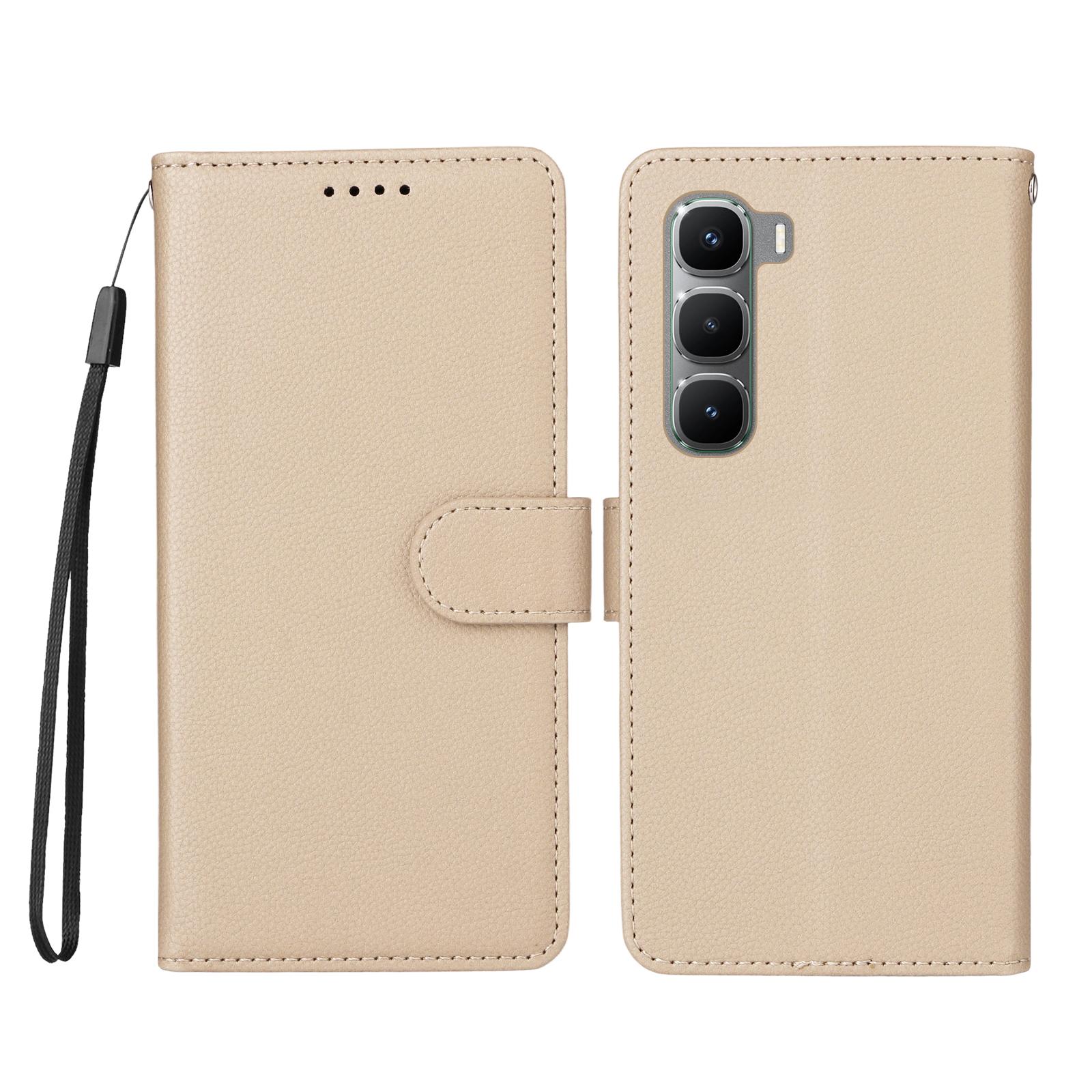 

Чохол для Infinix Hot 60 Pro 4G з блокуванням RFID, 3 слотами для карток, шкіряний чохол для телефону з ремінцем на зап ястя A