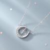 Damesmode Ster Maan Zirconia Hanger Lichte Luxe Sleutelbeenketting Ketting