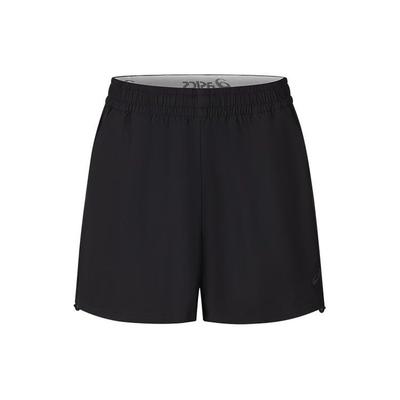 Mittelhohe Bequeme Feuchtigkeitstransportierende Sportliche Freizeitshorts Damen Unterteile Schwarz 2012D052-001