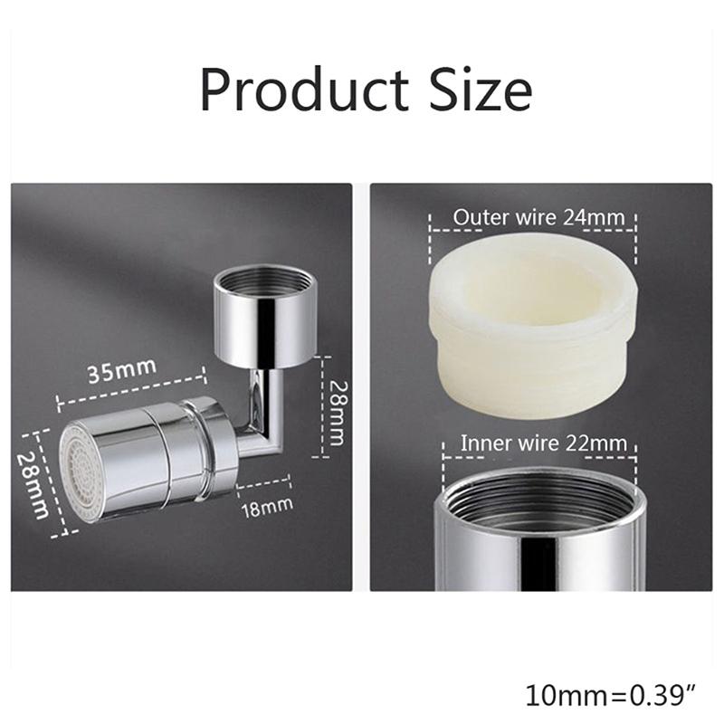 720 Rotatable Tap Aerator Splash-proof Faucet Sprayer Head Splash Tap Head Wash Basin Tap Extender Adapter