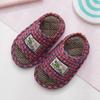 Children's slippers indoor soft bottom home silent boys and girls cotton and linen fabric bottom slippers spring and autumn seasons
