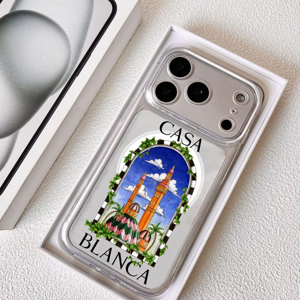 Casablanca Art Handyhülle Für iPhone 17 16 15 14 13 12 Pro Max Plus Mit Magnetischer Kristallklare Hülle Kabelloses Laden