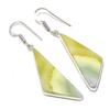 Natural Swiss Green Opal Gemstone 925 Sterling Silver Jewelry Earring 2.21" AEE-11204