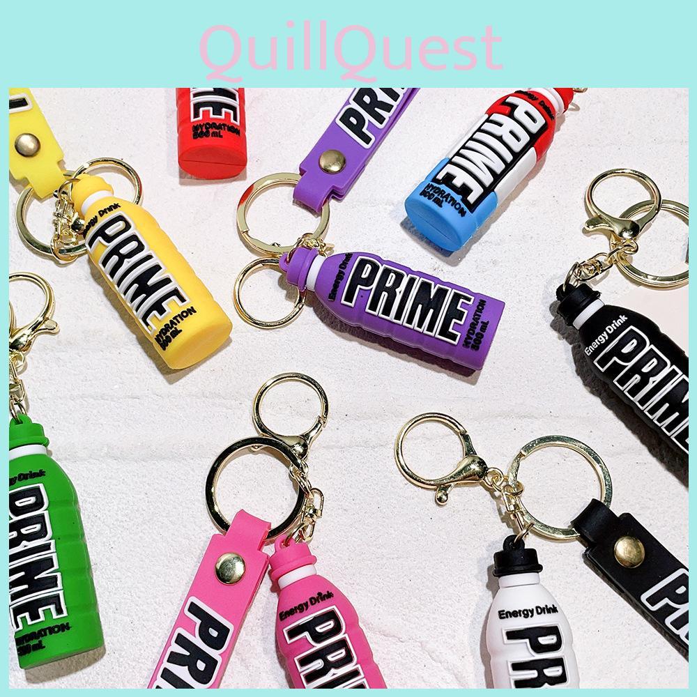 Prime Energy Drink Bottle Keychain Colorful Pvc Soft Rubber Drink Accessory Gift