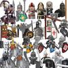 Medieval Knight Figures Building Blocks Elf Guard Dwarf Warrior Wild Boar Sheep Mount Fantasy Movie Character Soldier Bricks Toy