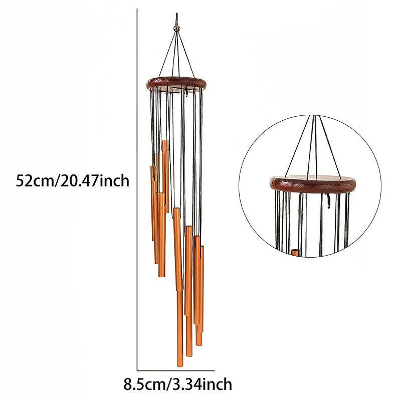 Japanese Beech Wood 7-Color Wind Chime for Indoor/Outdoor Decoration
