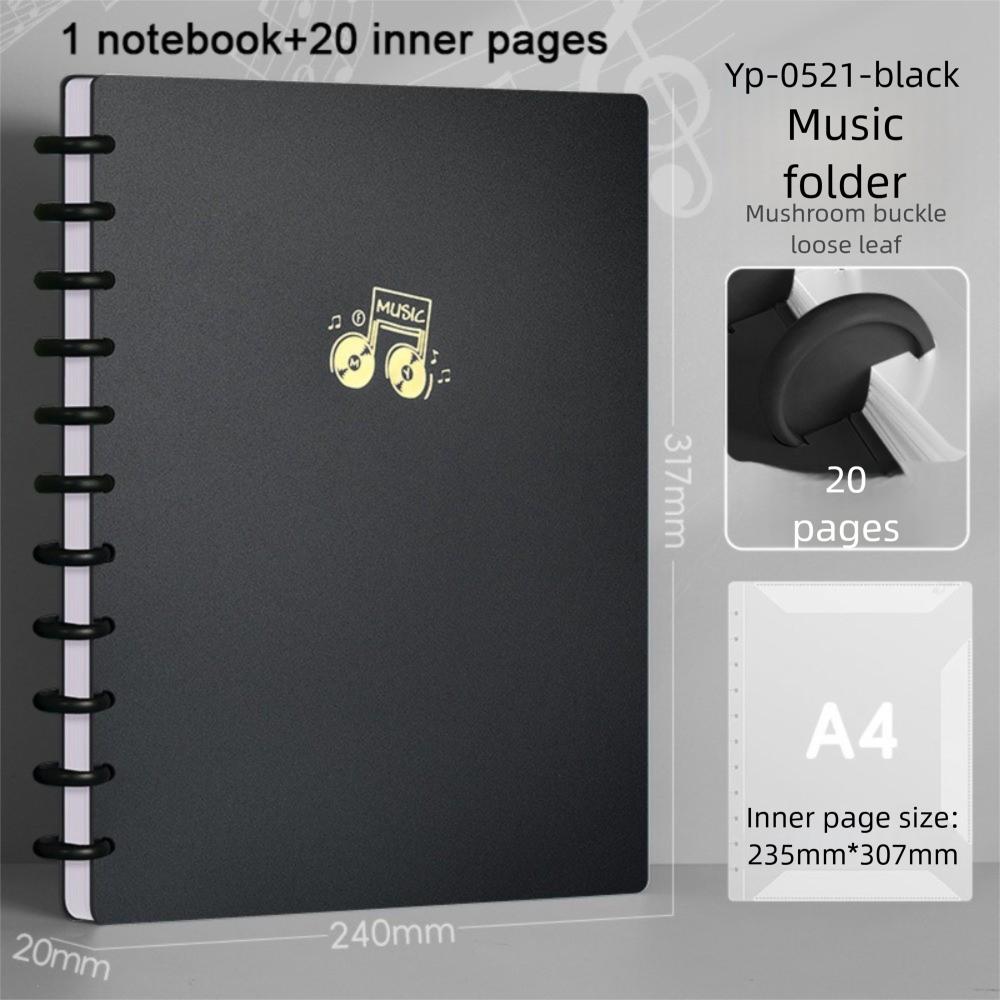 Transparent Music Score Folder A4 Piano Sheets Folder Creative Document Storage Organizer