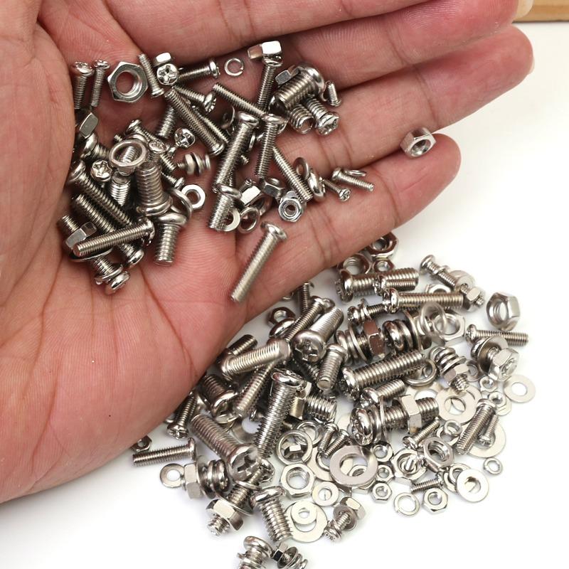 120/600pcs Stainless Steel Bolts Nuts Set Hexagon Socket Screw Nut Kits Machine Screw Hardware Fasteners Assortment M2 M3 M4 M5