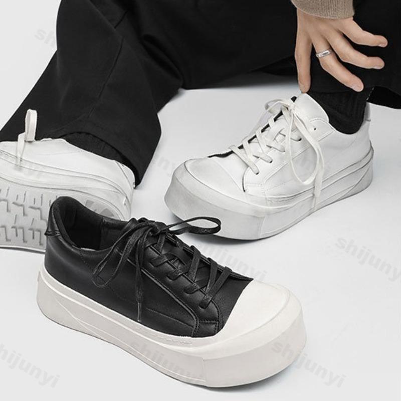 Fashion Niche Color Block Men's Thick Soled Casual Shoes 2025 Autumn Fashion Trend Comfortable Versatile Fashion Low Top Chunky sneakers