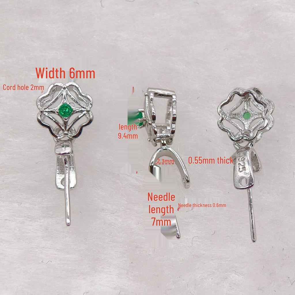 2025 S925 Sterling Silver Buddha Head Jade Necklace Clasp Pendant