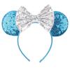 9.5 CM New Cute Glitter Crown Hairband Sequins Bows Mouse Ears Headband Kids Festival Party Cosplay Headband