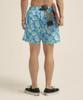 Billalei Aqua Botanical Reef Men'S Swim Shorts - Aqua Blue
